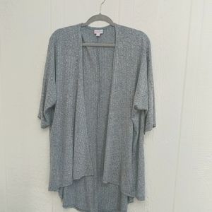 Lularoe Lindsay in Ribbed Blue Heather  Size S
